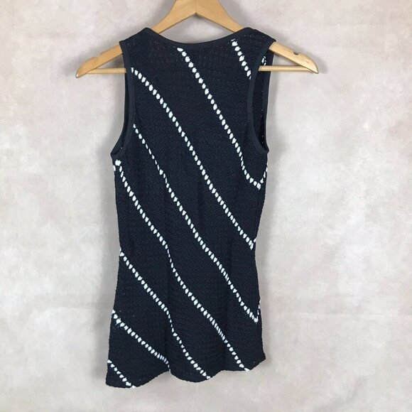 INC Black/White Crochet Knit Sleeveless Top NWOT Small - Picture 8 of 10